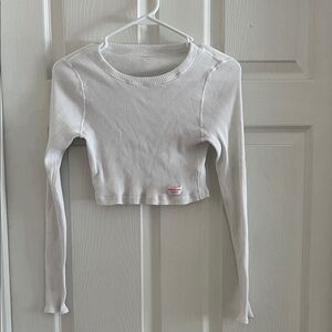 Alexander Wang Ribbed White Top